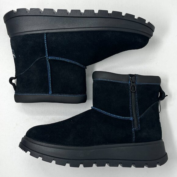 NEW ~ Koolaburra by UGG Womens 10US Koola Mini Hybrid Boots Black Suede Zipper - Picture 1 of 10